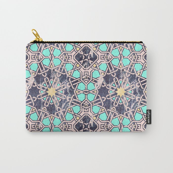 Mosaic moroccan tile B Carry All Pouch Gallery Image 1
