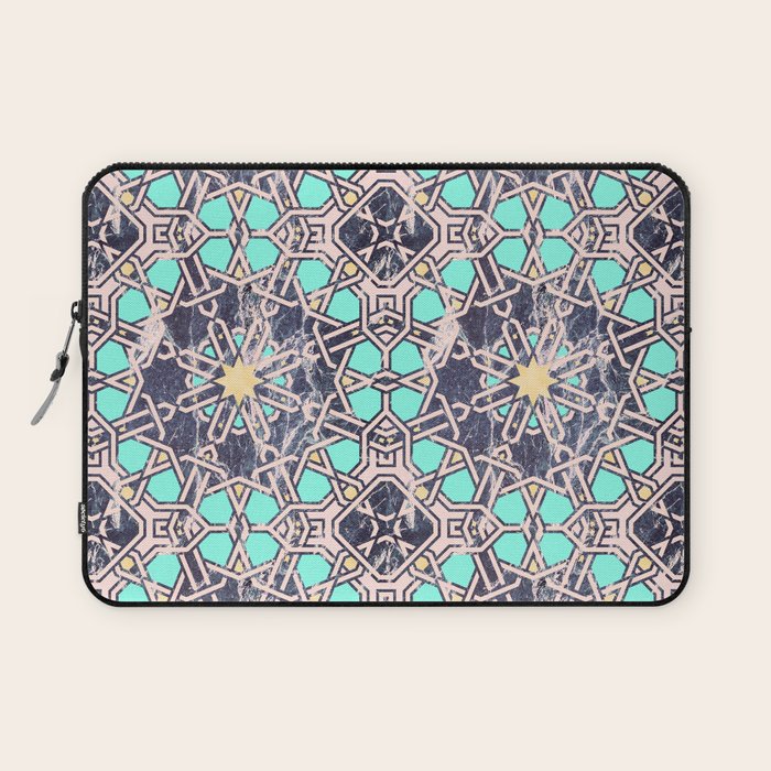 Mosaic moroccan tile B Laptop Sleeve Gallery Image 1