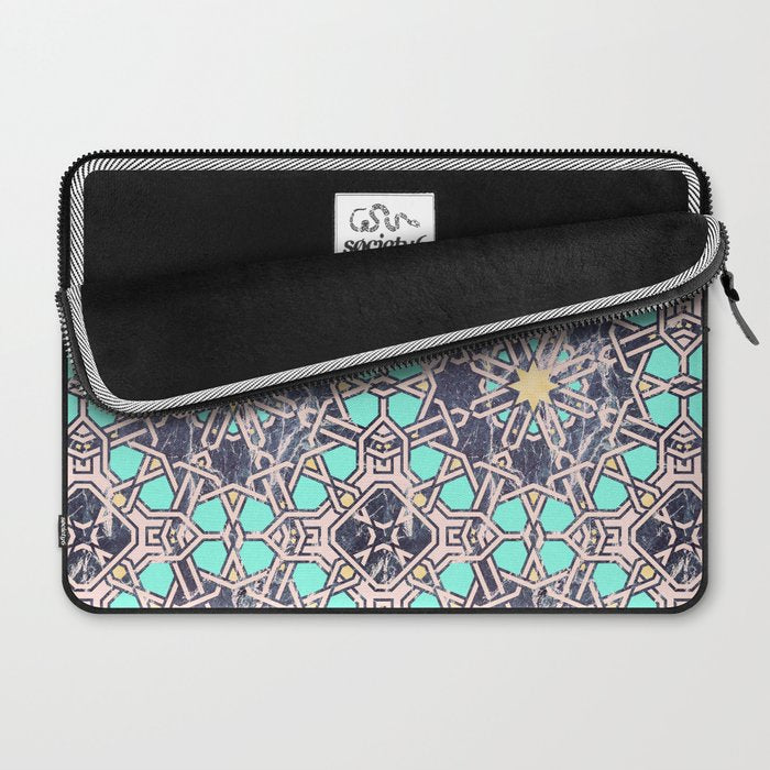 Mosaic moroccan tile B Laptop Sleeve Gallery Image 2
