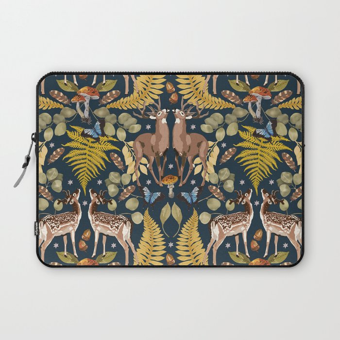 Deer Reflection at Night A Laptop Sleeve Gallery Image 1