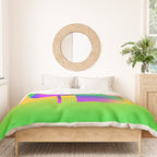 Tuscan  Landscape - Ombre Colors Minimalist Modern Abstract Iluustration  Duvet Cover Gallery Image 3