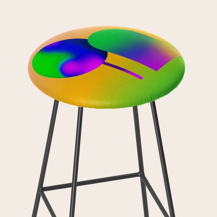 Tuscan  Landscape - Ombre Colors Minimalist Modern Abstract Iluustration  Stool Gallery Image 2