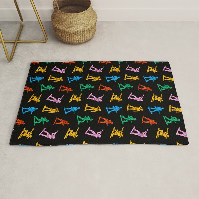 Colorful toy soldier doodle art pattern Rug Gallery Image 1