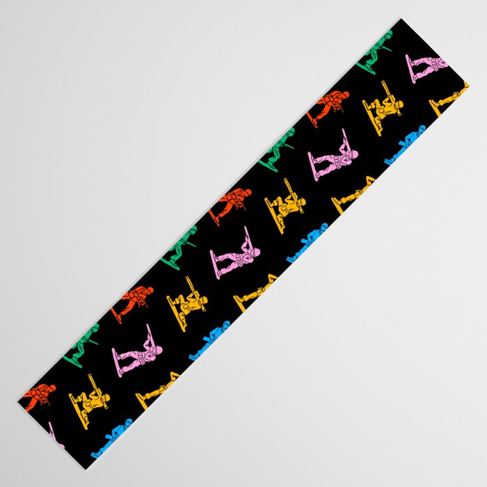 Colorful toy soldier doodle art pattern Table Runner Gallery Image 3
