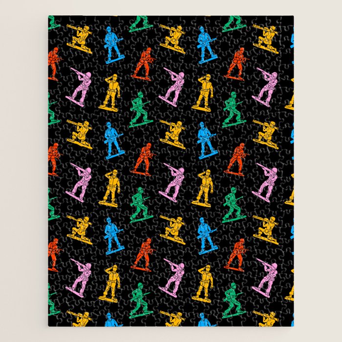 Colorful toy soldier doodle art pattern Jigsaw Puzzle Gallery Image 1