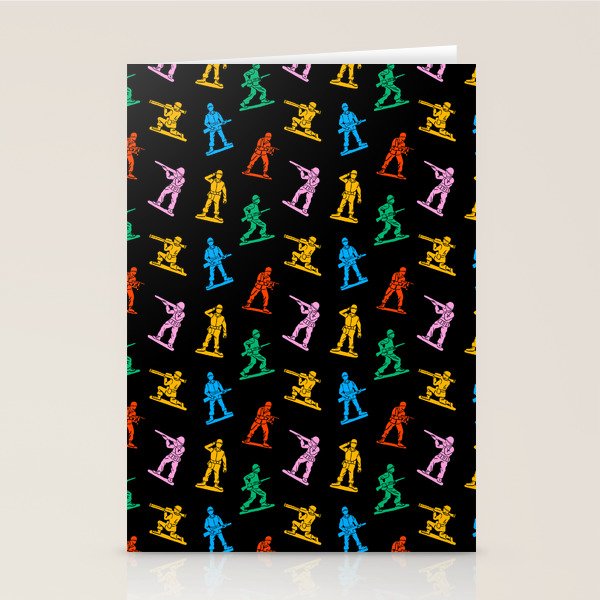Colorful toy soldier doodle art pattern Stationery Card Gallery Image 1