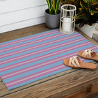 Bubblegum Stripes Outdoor Rug Gallery Image 2