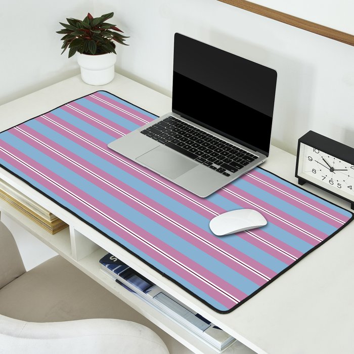 Bubblegum Stripes Desk Mat Gallery Image 2