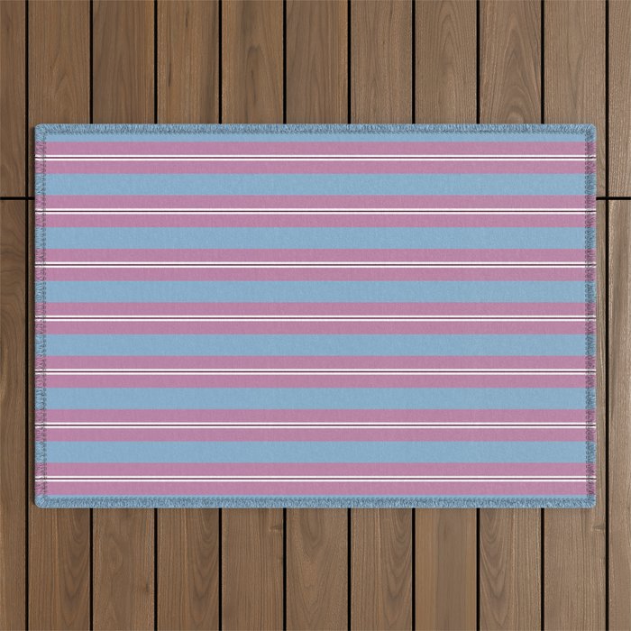 Bubblegum Stripes Outdoor Rug Gallery Image 1
