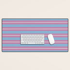 Bubblegum Stripes Desk Mat Gallery Image 1