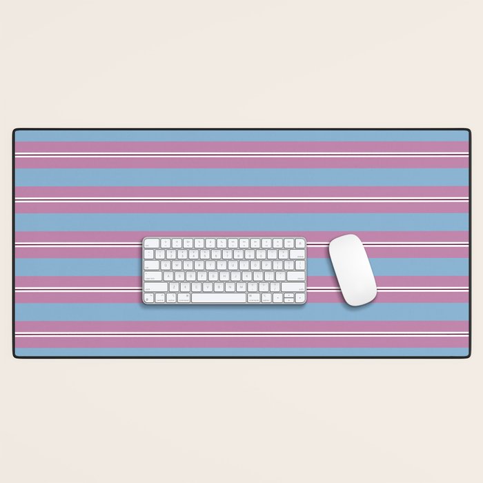 Bubblegum Stripes Desk Mat Gallery Image 1