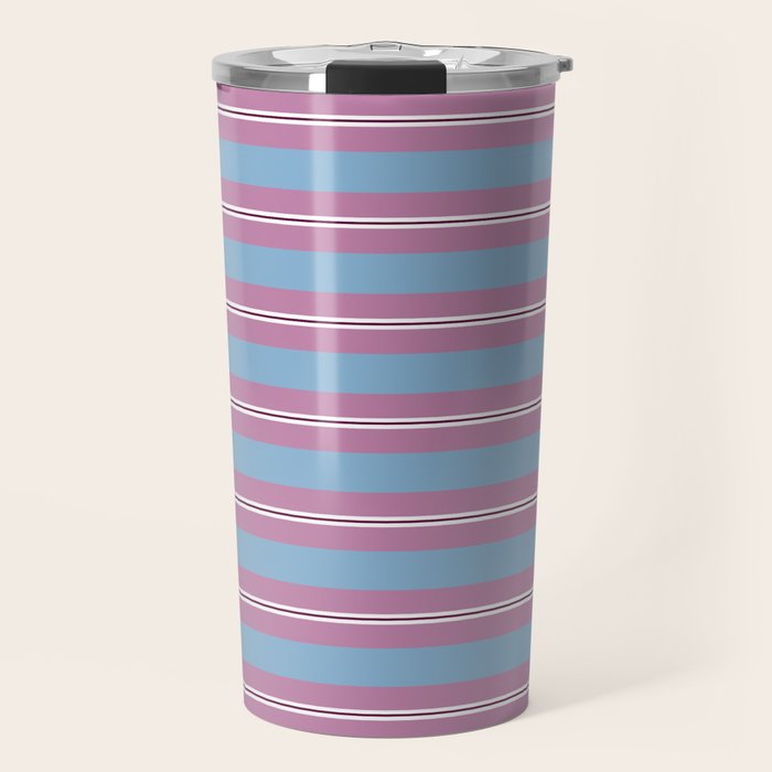 Bubblegum Stripes Travel Mug Gallery Image 1