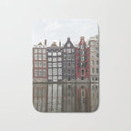 Buildings In Amsterdam City Picture | Dutch Canals Colorful Architecture Art Print | Europe Travel Photography Bath Mat Gallery Image 1