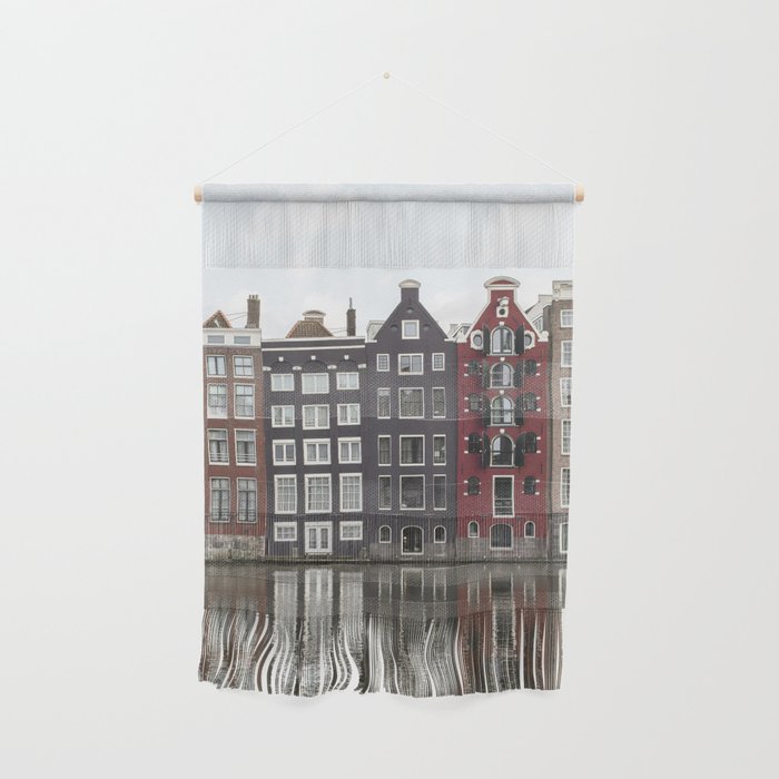 Buildings In Amsterdam City Picture | Dutch Canals Colorful Architecture Art Print | Europe Travel Photography Wall Hanging Gallery Image 1