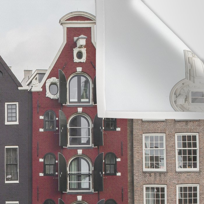 Buildings In Amsterdam City Picture | Dutch Canals Colorful Architecture Art Print | Europe Travel Photography Wall Tapestry Gallery Image 3