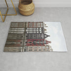 Buildings In Amsterdam City Picture | Dutch Canals Colorful Architecture Art Print | Europe Travel Photography Rug Gallery Image 1
