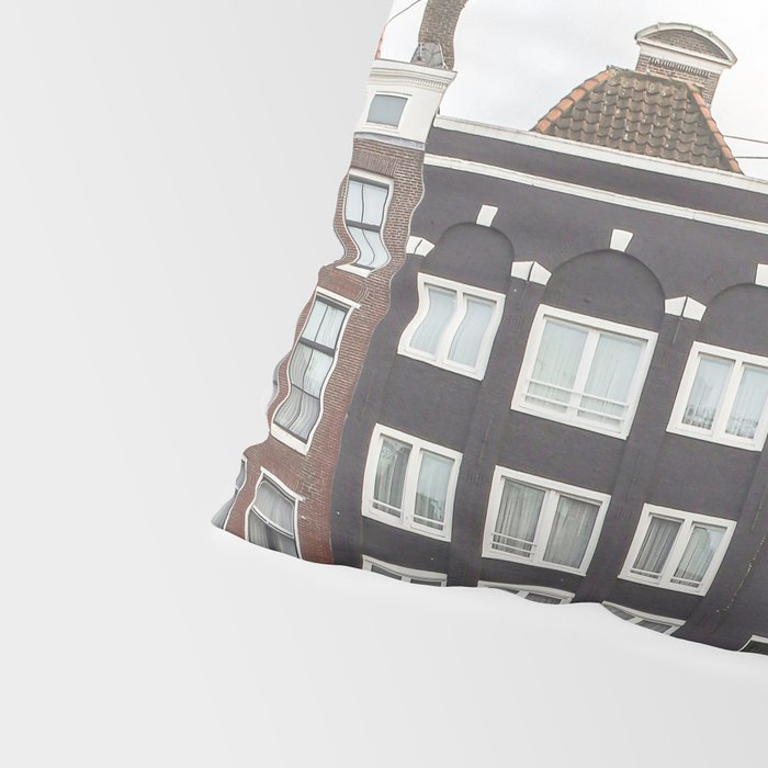 Buildings In Amsterdam City Picture | Dutch Canals Colorful Architecture Art Print | Europe Travel Photography Pillow Sham Gallery Image 4