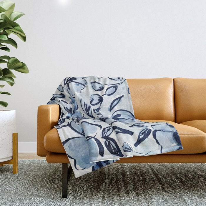 Southern Bell Florals Throw Blanket Gallery Image 1