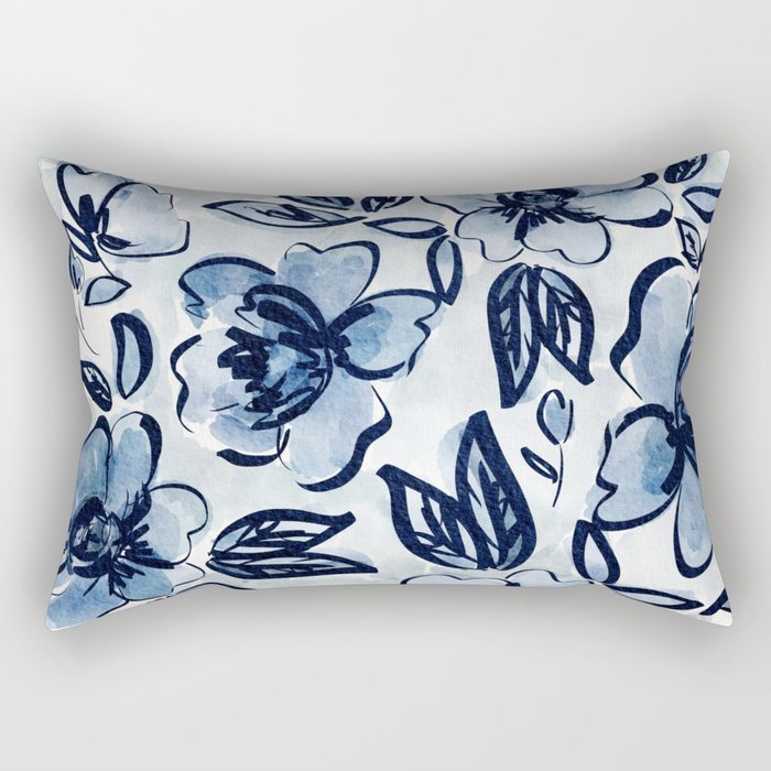 Southern Bell Florals Rectangular Pillow Gallery Image 1