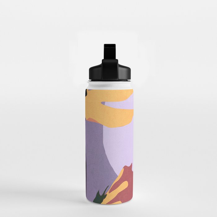 Modern Abstract Art Flowers 16 Water Bottle Gallery Image 2