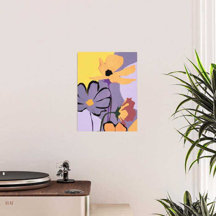 Modern Abstract Art Flowers 16 Poster Gallery Image 2