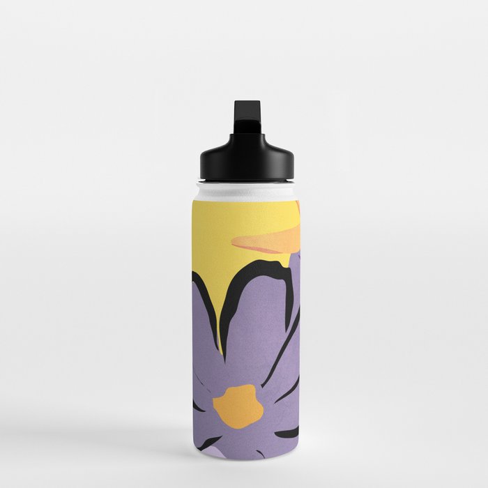 Modern Abstract Art Flowers 16 Water Bottle Gallery Image 3
