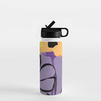Modern Abstract Art Flowers 16 Water Bottle Gallery Image 1