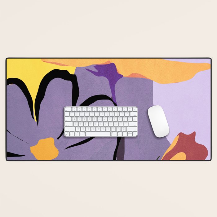 Modern Abstract Art Flowers 16 Desk Mat Gallery Image 1