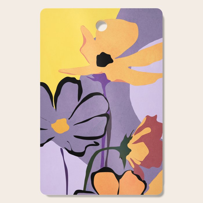 Modern Abstract Art Flowers 16 Cutting Board Gallery Image 1