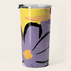 Modern Abstract Art Flowers 16 Travel Mug Gallery Image 3