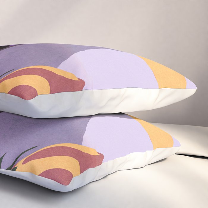 Modern Abstract Art Flowers 16 Pillow Sham Gallery Image 3