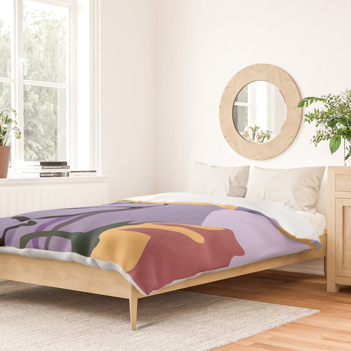 Modern Abstract Art Flowers 16 Duvet Cover Gallery Image 2