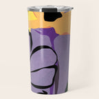 Modern Abstract Art Flowers 16 Travel Mug Gallery Image 1
