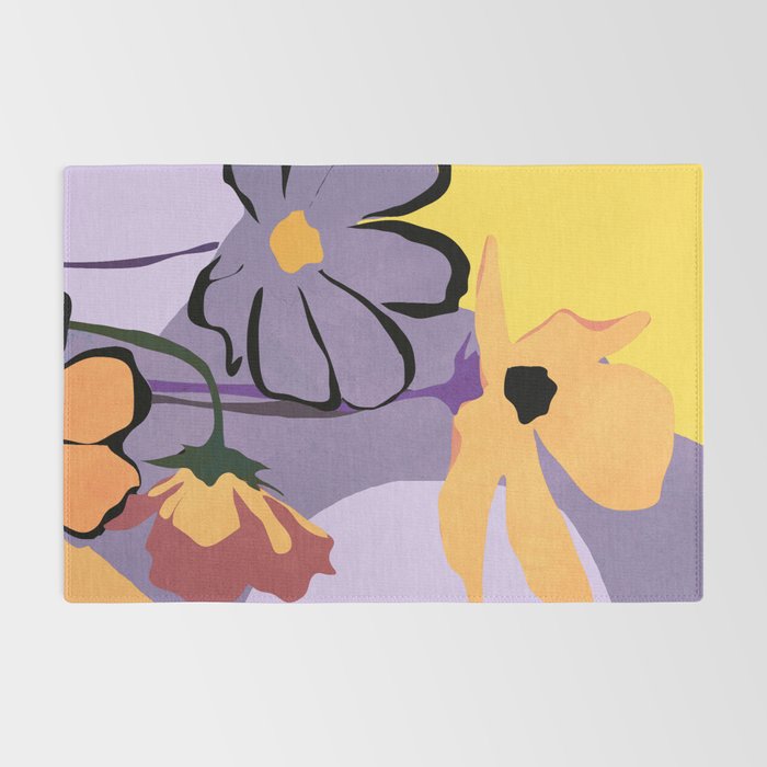 Modern Abstract Art Flowers 16 Rug Gallery Image 2