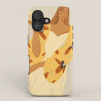 portrait of a red-haired girl with a cup iPhone Case Gallery Image 1