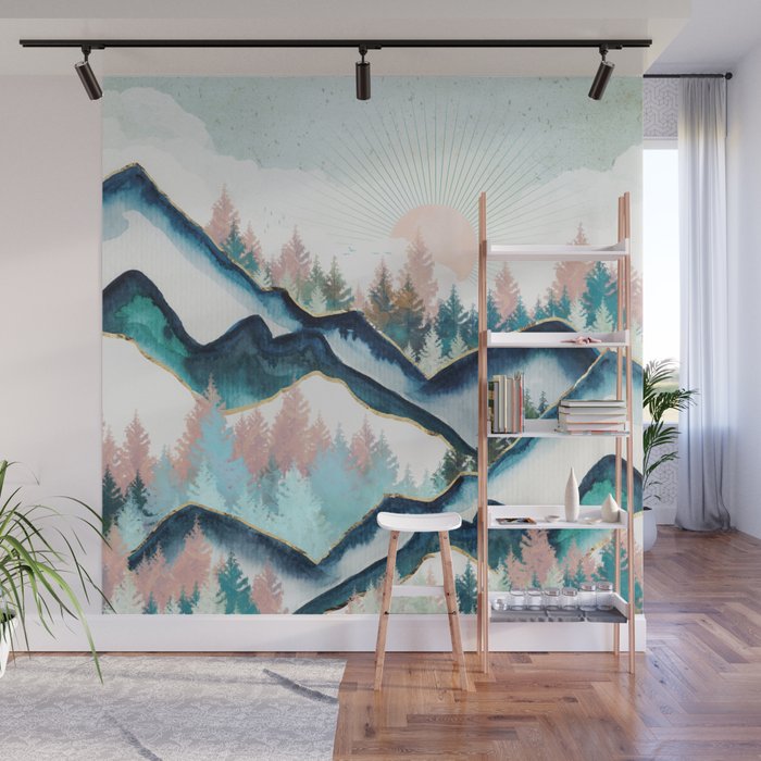 Winter Forest Wall Mural Gallery Image 1