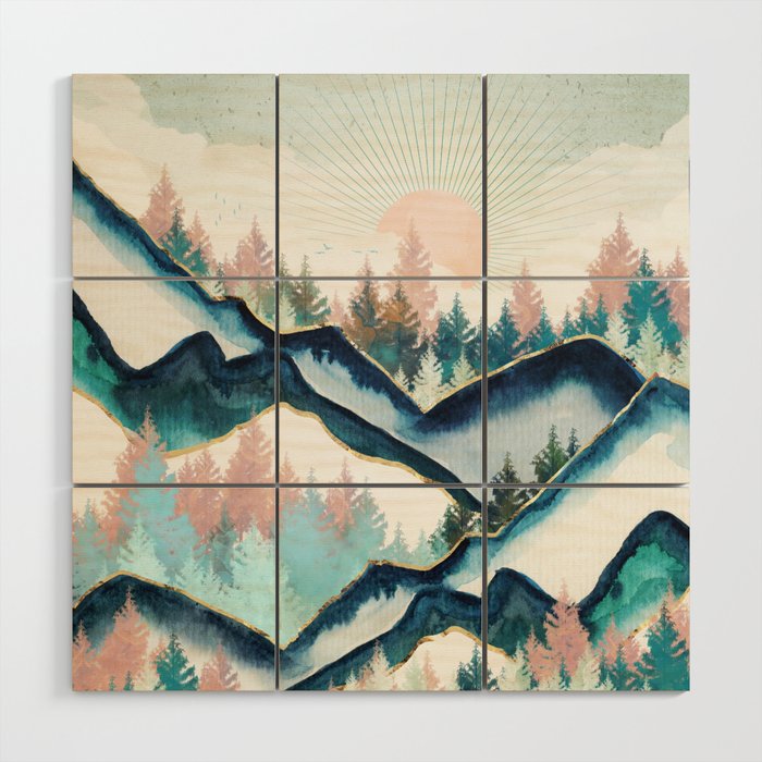 Winter Forest Wood Wall Art Gallery Image 1
