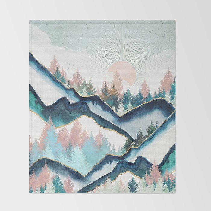 Winter Forest Throw Blanket Gallery Image 2