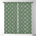 Bows & Ribbons Pattern XXVI Natural Green Window Curtain Gallery Image 5