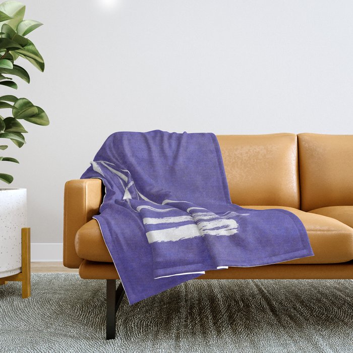 Sailboat Drawing - Indigo Blue Throw Blanket Gallery Image 1