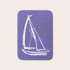 Sailboat Drawing - Indigo Blue Bath Mat Gallery Image 1
