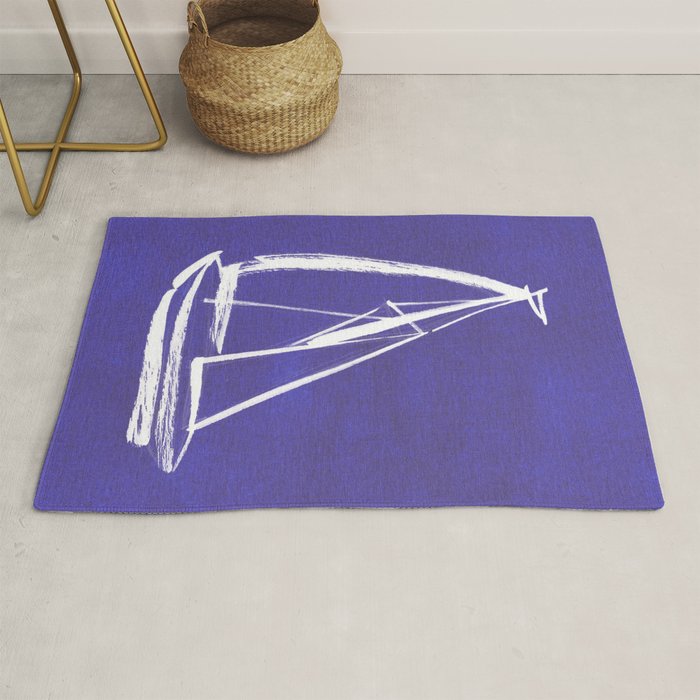 Sailboat Drawing - Indigo Blue Rug Gallery Image 1