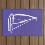 Sailboat Drawing - Indigo Blue Outdoor Rug Gallery Image 1