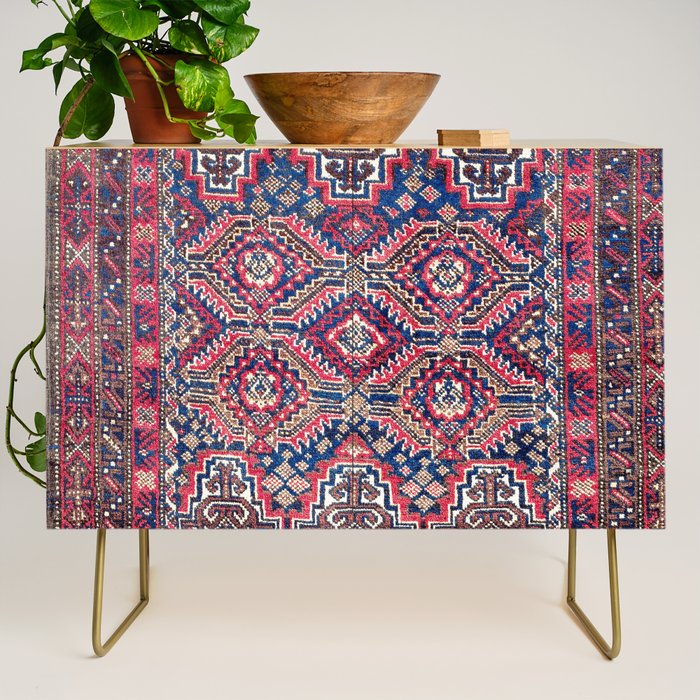 Baluch Khorasan Northeast Persian Bag Face Print Credenza Gallery Image 1