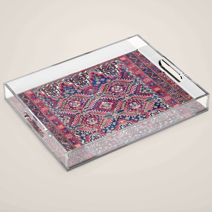 Baluch Khorasan Northeast Persian Bag Face Print Acrylic Tray Gallery Image 1