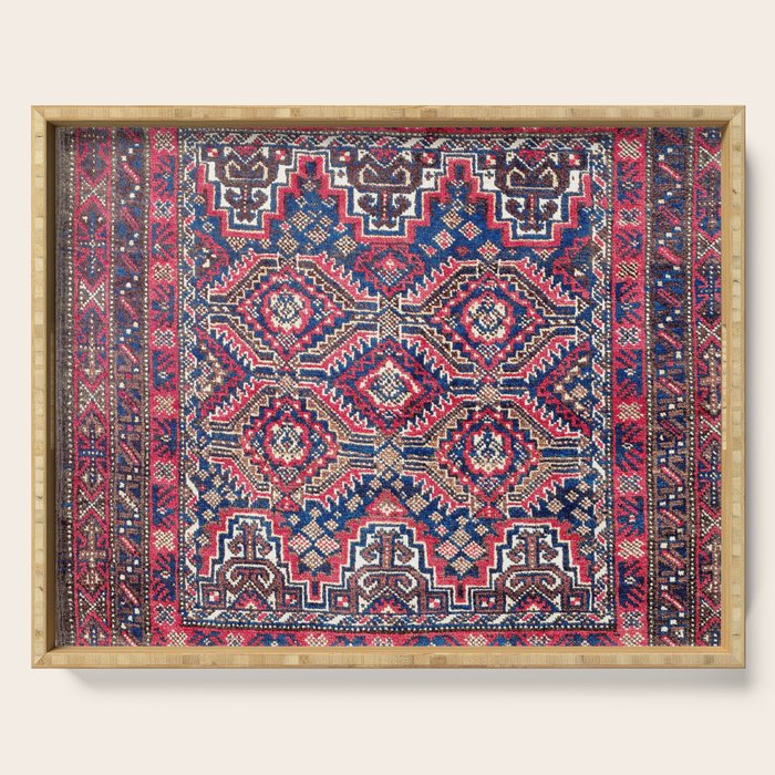 Baluch Khorasan Northeast Persian Bag Face Print Serving Tray Gallery Image 1