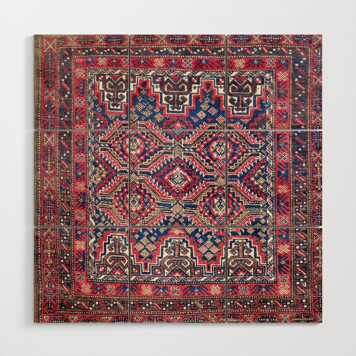 Baluch Khorasan Northeast Persian Bag Face Print Wood Wall Art Gallery Image 1