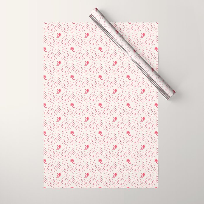 Wild Dotted Florals - Abstract Pattern Coordinate Wrapping Paper Gallery Image 1