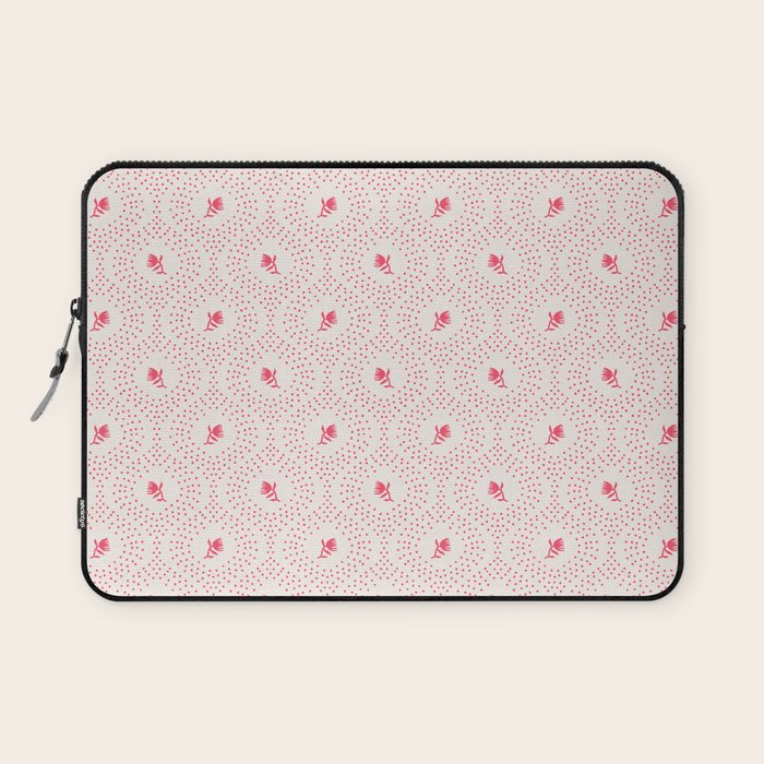 Wild Dotted Florals - Abstract Pattern Coordinate Laptop Sleeve Gallery Image 1