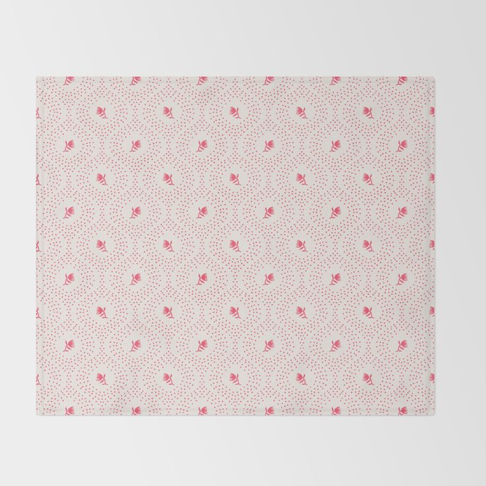Wild Dotted Florals - Abstract Pattern Coordinate Throw Blanket Gallery Image 2